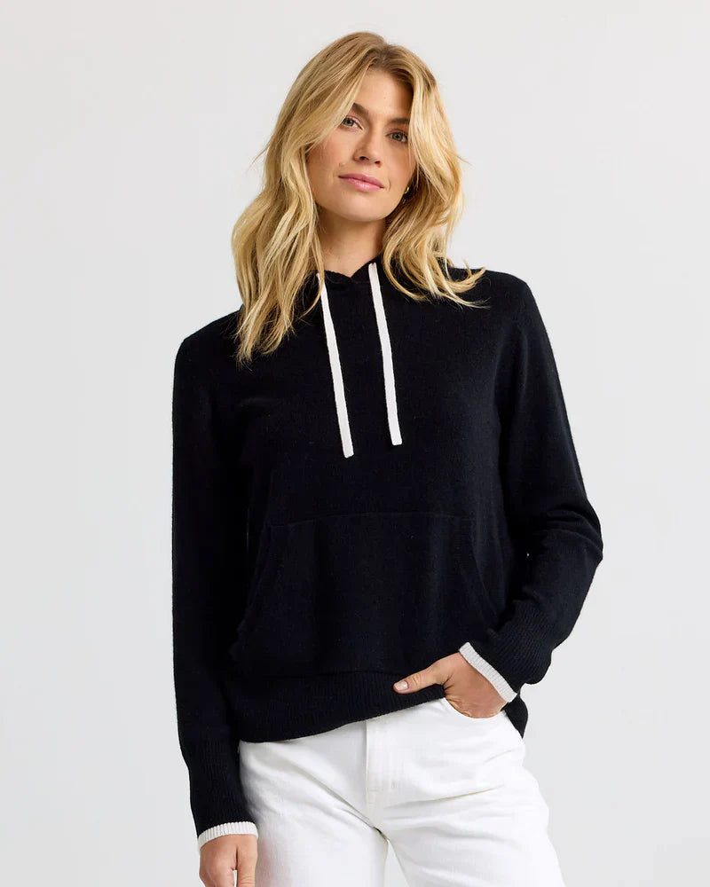 Cashmere Contrast Hoodie