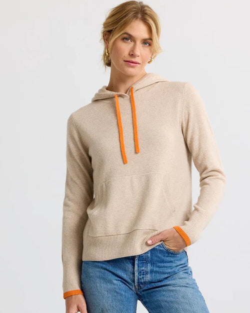 Cashmere Contrast Hoodie