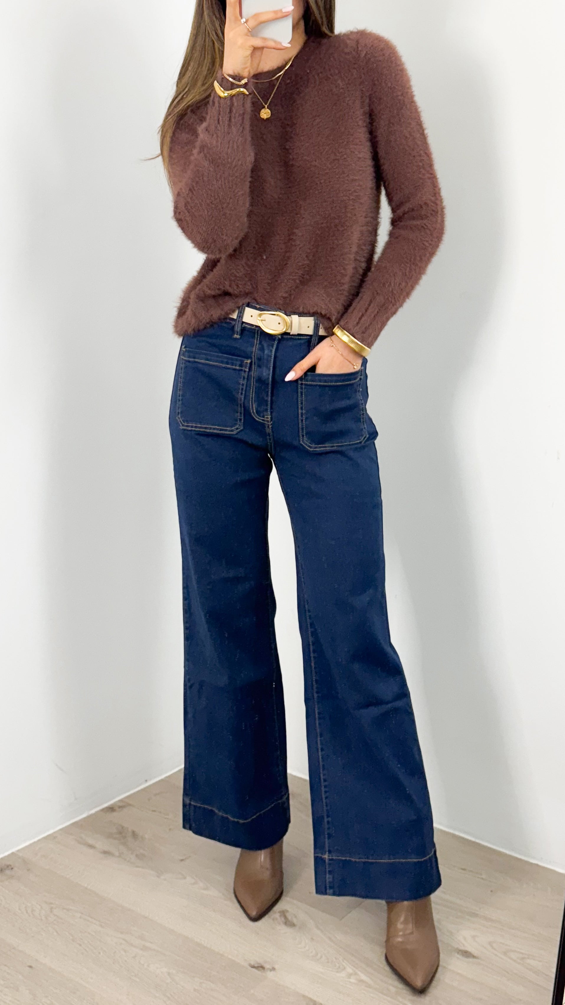 DOMINIQUE KNIT - CHOCOLATE